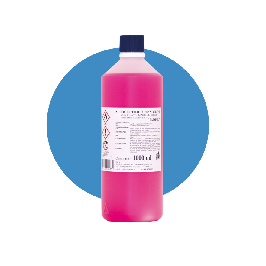 ALCOOL ETILICO DENATURATO 90,1ø CONFEZIONE DA 1 LT 