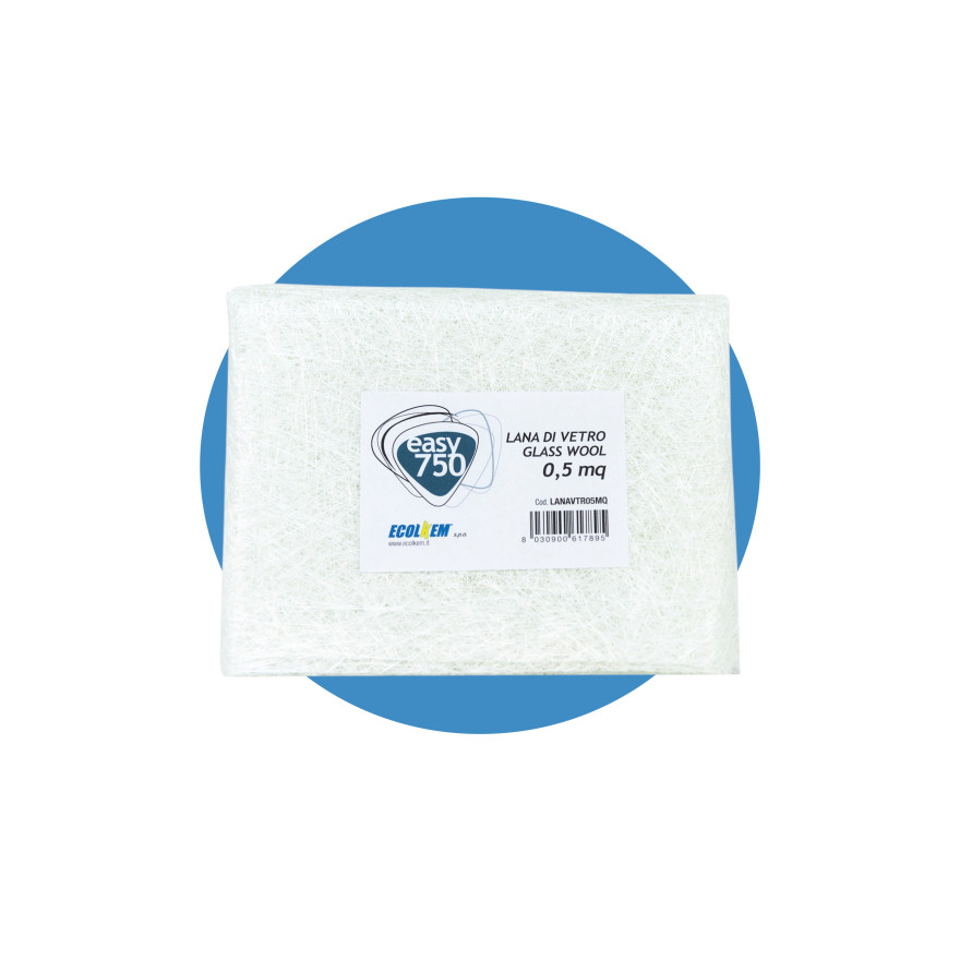 LANA DI VETRO DA 0,5 MQ CON ETICHETTA