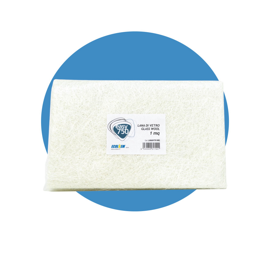 LANA DI VETRO DA 1 MQ CON ETICHETTA